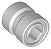 Roda 8mm D. x 9mm Cinza Clara - Imagem 1