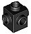 Tijolo Modificado 1x1 com Studs em 4 Lados e no topo Preto - Imagem 1