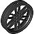 Roda Lego  75mm D. x 17mm Preta - Imagem 1