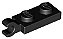Placa 1x2 com clip horizontal na extremidade Preta - Imagem 1