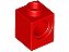 Tijolo Lego Technic 1x1 com Furo para Pino Vermelho - Imagem 1