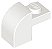 Tijolo Modificado 1x2x1 1/3 com curvatura superior Branco - Imagem 1