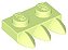 Placa Modificada 1x2 com 3 garras Yellowish Green - Imagem 1
