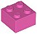 Tijolo 2x2  Rosa Escuro - Imagem 1