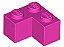 Tijolo 2x2 de canto rosa escura - Imagem 1