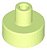 Placa redonda 1x1 com pino  Verde amarelado (Yellowish Green) - Imagem 1