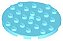 Placa redonda 6x6 azul clara (Medium Azure) - Imagem 1