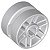 Roda 14 mm D. x 9,9 mm com ranhura central parafusos falsos e 6 raios duplos Cinza Claro - Imagem 1