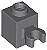 Tijolo Modificado 1x1 com clip Cinza Escuro - Imagem 1