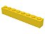 Tijolo 1x8 Amarelo - Imagem 1