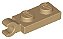 Placa 1x2 com clip horizontal na extremidade Bege Escura - Imagem 1