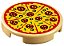 Placa Lisa Redonda 2x2 com desenho de Pizza de Pepperoni - Imagem 1
