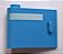 Porta 1x3x2 esquerda - com linha branca horizontal - Medium Blue - Imagem 1