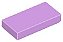 Placa Lisa 1x2 com Ranhura Medium Lavender - Imagem 1