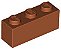 Tijolo 1x3 Dark Orange - Imagem 1