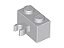 Tijolo Modificado 1x2 com Clip Lateral Cinza Claro - Imagem 1