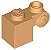 Tijolo Modificado 1x1 com pergaminho com pino oco Marrom Nougat - Imagem 1