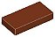 Placa Lisa 1x2 com Ranhura Marrom - Imagem 1