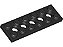 Placa Technic 2x6 com 5 Furos Preta - Imagem 1