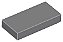 Placa Lisa 1x2 com Ranhura Cinza Escura - Imagem 1