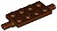 Placa Modificada 2x4 com pinos Marrom - Imagem 1
