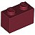 Tijolo 1x2 Dark Red - Imagem 1