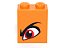 Tijolo 1x2x2 com olhos vermelhos Laranja - Imagem 1