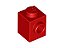 Tijolo Modificado 1x1 Com Furo Lateral Vermelho - Imagem 1