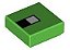 Placa Lisa 1x1 com desenho de olho do Minecraft - Verde Brilhante - Imagem 1