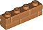 Tijolo Modificado 1x4 Medium Nougat - Imagem 1