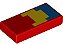 Placa Lisa 1x2 - Asa do Papagaio do Minecraft - Vermelha - Imagem 1