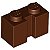 Tijolo Modificado 1x2 com com ranhura Marrom - Imagem 1