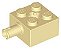 Tijolo modificado 2x2 com pino lateral Bege - Imagem 1