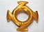 Anel 4x4 com furo 2x2 estrela ninjago Dourada Perolada - Imagem 1