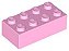 Tijolo 2x4 Rosa Brilhante - Imagem 1
