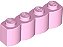Tijolo Modificado 1x4 Rosa Brilhante - Imagem 1