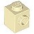 Tijolo Modificado 1x1 Com Furo Lateral Bege - Imagem 1