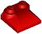 Tijolo Modificado 2x2x2/3 com extremidade curva inclinada Vermelha - Imagem 1