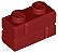 Tijolo Modificado 1x2 Vermelha Escura - Imagem 1