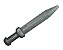 Espada Arma Gladius Romano com Guarda Cruzada Espessa Cinza Prateada - Imagem 1