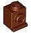 Tijolo Modificado 1x1 Marrom - Imagem 1