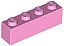 Tijolo 1x4  Cor de Rosa Brilhante - Imagem 1