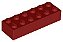 Tijolo Lego 2x6 Dark Red - Imagem 1