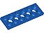 Placa Technic 2x6 com 5 Furos azul - Imagem 1