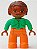 Boneca Lego Duplo Mulher Pernas Laranja Top Verde Brilhante - Imagem 1