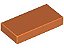 Placa Lisa 1x2 com Ranhura Dark Orange - Imagem 1