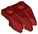Placa Modificada 1x2 com 3 garras Dark Red - Imagem 1