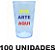 Copo Twister 500ml  - Arte COLORIDA - 100 Unidades - Imagem 1