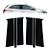 Adesivo de Coluna para Onix Hatch G1 e Novo Prisma G2 4 Portas Preto Jateado Rugoso - Imagem 1