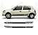 Kit Acessórios Peças Adesivo lateral Renault Clio 4 potas hatch e sedan Sport Fita Colante SRT - Imagem 2